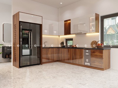 Tủ bếp Acrylic Bóng Gương Sang Trọng Và Bền Đẹp 0