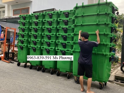 Thùng rác nhựa HDPE nhiều dung tích, thanh lý giá tốt tận kho 2