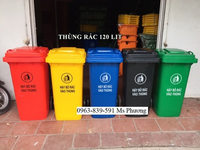 Thùng rác nhựa HDPE nhiều dung tích, thanh lý giá tốt tận kho 4
