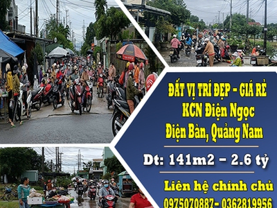 Chính chủ cần bán gấp lô đất kinh doanh buôn bán sầm uất đường 15m trục chính vào kcn điện ngọc 0