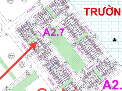 Bán liền kề khu đô thị thanh hà a2.7 lk04-02 nhìn vườn hoa, dt 90m, đường 14 m, hướng đông bắc. 0