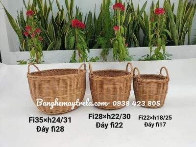 Giỏ đựng đồ mây tre trong khách sạn 2