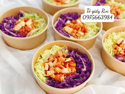 Tô giấy kraft đựng đồ ăn healthy 1