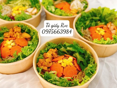 Tô giấy kraft đựng đồ ăn healthy 0