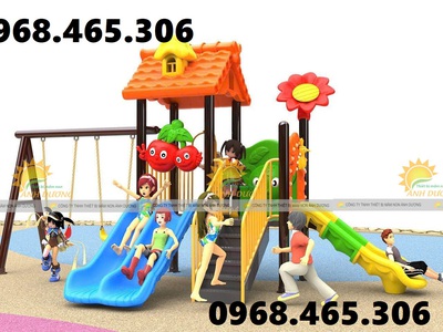 Cầu trượt trẻ em liên hoàn nhập khẩu, cầu trượt sắt trẻ em ngoài trời 0
