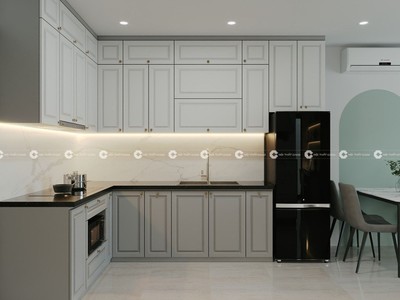 Tủ Bếp Gỗ Công Nghiệp MDF Trang Nhã Sang Trọng 0