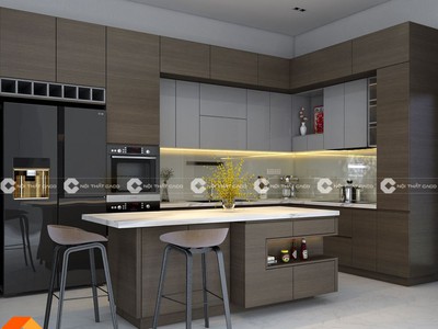 Tủ bếp MDF thiết kế hiện đại 1