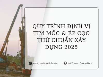 Định vị tim mốc và ép cọc thử 0