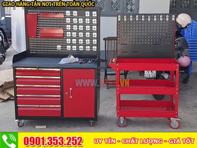 Xe đẩy 3 ngăn giúp lưu trữ bảo quản dụng cụ, đồ nghề, vật tư cơ khí 1