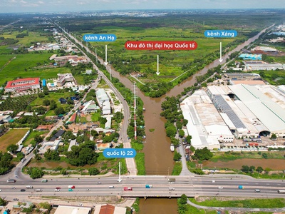 Nền đất đẹp thuộc Khu dân cư Tân Phú Trung   Huyện Củ Chi. 84,5m   ngang 5x18 , giá chỉ 2 tỷ 195. 1