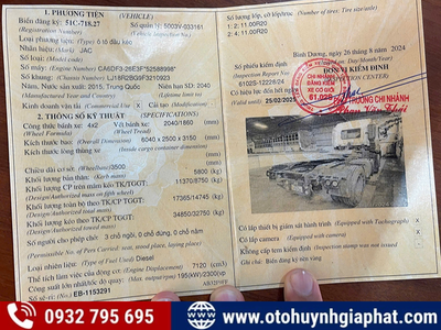 Thanh lý cực mềm: Xe đầu kéo Jac 1 cầu sức kéo 32,8 tấn đời 2015 cũ 6