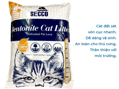 Cát Vệ Sinh Cho Mèo Bentonite Cat Litter 10L Secco 0
