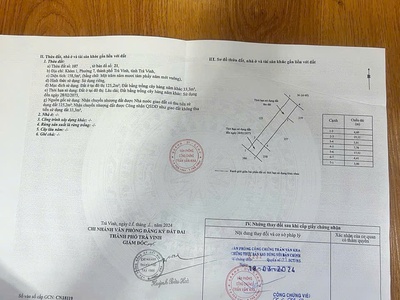 Bán 158,5 đất mặt tiền đường trần văn khê, phường 7, thành phố trà vinh. dự kiến mở đường lộ lớn 4
