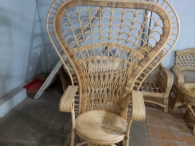Ghế con công mây tre 6