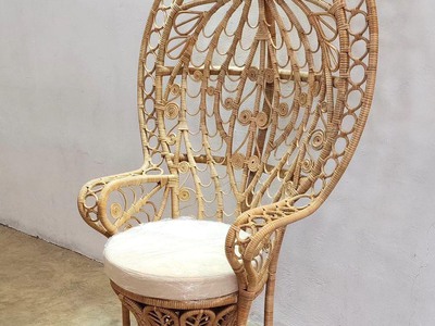 Ghế con công mây tre 7