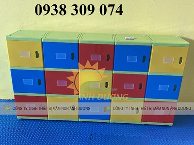 Tủ nhựa đựng cặp mầm non, tủ nhựa đựng cặp balo trẻ em TN 0