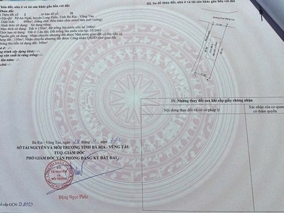 Bán lô đất 496 m  mặt tiền đường phan đăng lưu, xã an ngãi, huyện long đất 3