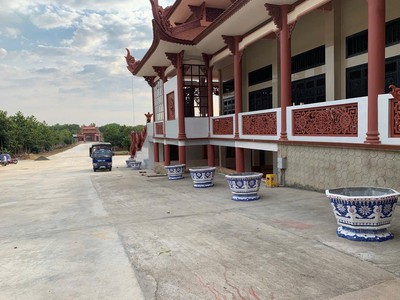 Chậu hoa dán sành sứ - chậu khảm sành - cẩn miễng 2