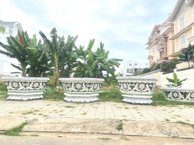 Chậu hoa dán sành sứ - chậu khảm sành - cẩn miễng 4