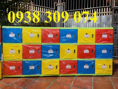 Tủ nhựa đựng cặp mầm non, tủ nhựa đựng cặp balo trẻ em TN 6