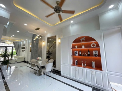 Nhà 3 tầng phong cách tân cổ điển khu tđc đất lành. - dt 58m2 ngang 4m. dt sàn: 151,1m2 - kết 1