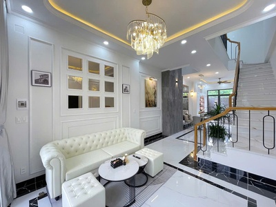 Nhà 3 tầng phong cách tân cổ điển khu tđc đất lành. - dt 58m2 ngang 4m. dt sàn: 151,1m2 - kết 2
