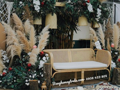 Sofa mây vuông lưới mắt cáo 6