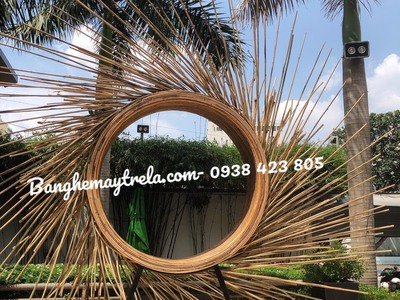 Ghế chụp hình ngoài trời mây tre đan 0