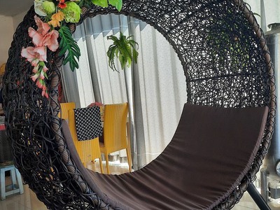 Ghế chụp hình ngoài trời mây tre đan 2