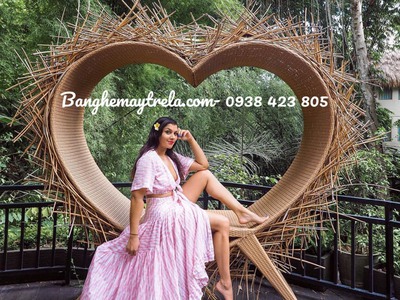 Ghế chụp hình ngoài trời mây tre đan 6