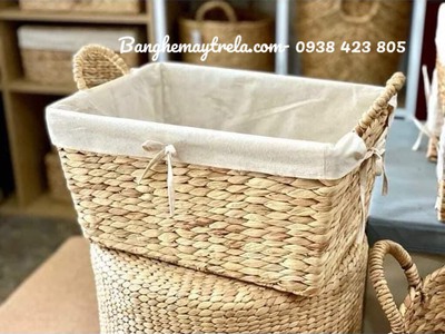 Khay đựng đồ chữ nhật mây tre 1