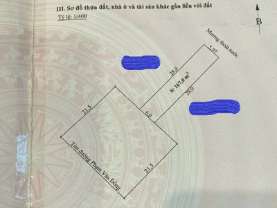 Cần bán đất MẶT ĐƯỜNG Phạm Văn Đồng ngay gần chợ Tân Thành 1