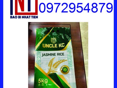 Cung cấp túi gạo 5kg giá rẻ, túi PA/PE đựng gạo 10