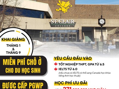 Du Học Canada 2025   Ở Lại Làm 3 Năm Cùng Chỗ Ở Miễn Phí Tại St. Clair College 4