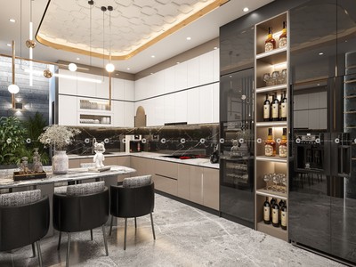 Tủ bếp Acrylic Dễ Dàng Vệ Sinh Và Chịu Nhiệt 0