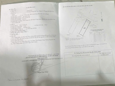 Cần Bán Gấp Nhà 47m2 Đường Nguyễn Ảnh Thủ, Q12 giá 850 Triệu có SHR 0