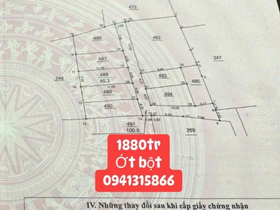 Chính chủ cần bán mảnh đất thổ cư tại Quế Sơn- Tân Ước 45,3m2- 1 tỷ 900tr 2