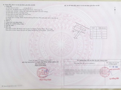Bán miếng đất mặt tiền đường trường bình phước lâm cần giuộc. giá 2,2 tỷ tl 0