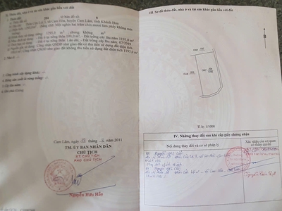 Đất chính chủ cam hòa, cam lâm vị trí cực đẹp- có sẵn nhà 2 mặt tiền 4