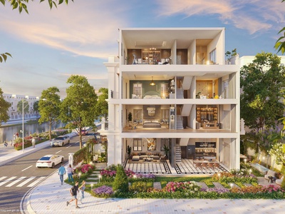 Biệt thự song lập 228m giá 44 tỷ, xây thô hoàn thiện mặt ngoài vinhomes đan phượng 1