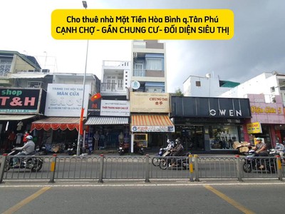 Cho thuê nhà mặt tiền hòa bình 72m , 3 lầu - ngay chợ-siêu thị 0