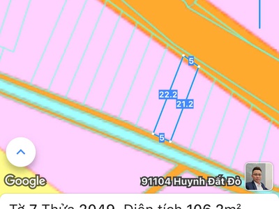 Duy nhất lô dt 106m2 giá 8xx ở long tân mặt tiền đường nhựa 12m 3