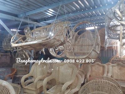 Ghế xích đu đôi mây tre treo trần nhà 0