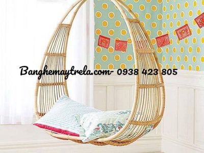 Ghế xích đu đôi mây tre treo trần nhà 4