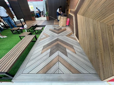 Sàn gỗ nhựa ngoài trời, sàn sân vườn, bể bơi 7