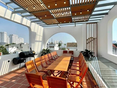 Hai mặt tiền dương bá trạc ngang 6m bề thế xây dựng 7 tầng 3