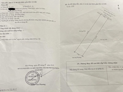 Bán nhà thiên lôi, 119m 3 tầng, đường 5m, giá 6.5 tỉ, sát cạnh siêu thị aeon 4