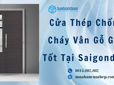 Cửa Thép Chống Cháy Vân Gỗ Giá Tốt Tại Saigondoor 4