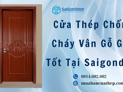 Cửa Thép Chống Cháy Vân Gỗ Giá Tốt Tại Saigondoor 1