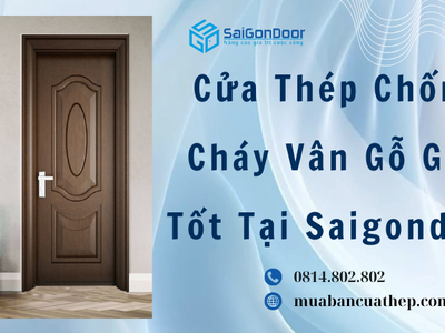 Cửa Thép Chống Cháy Vân Gỗ Giá Tốt Tại Saigondoor 2